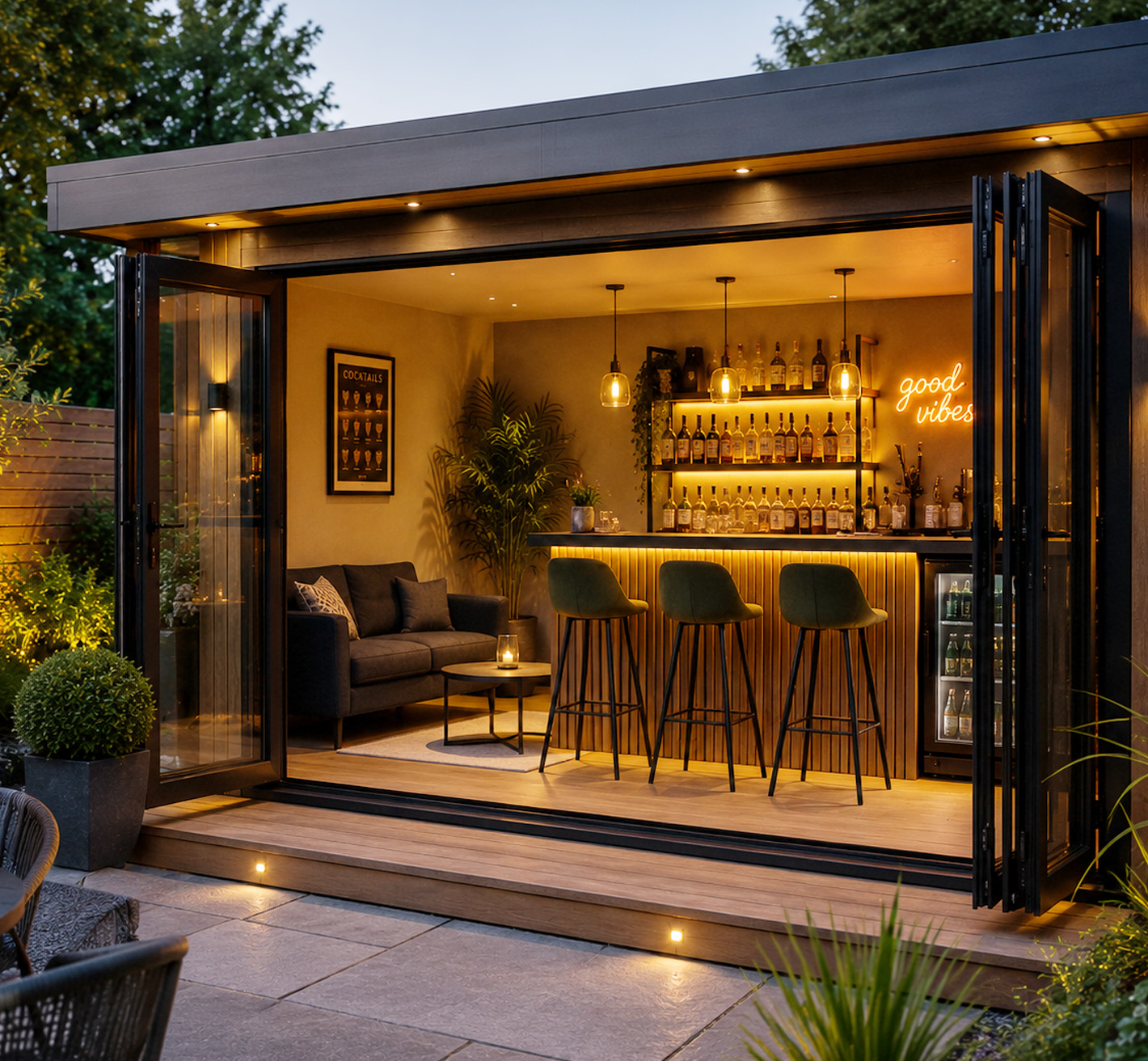 Customised bar garden room 1