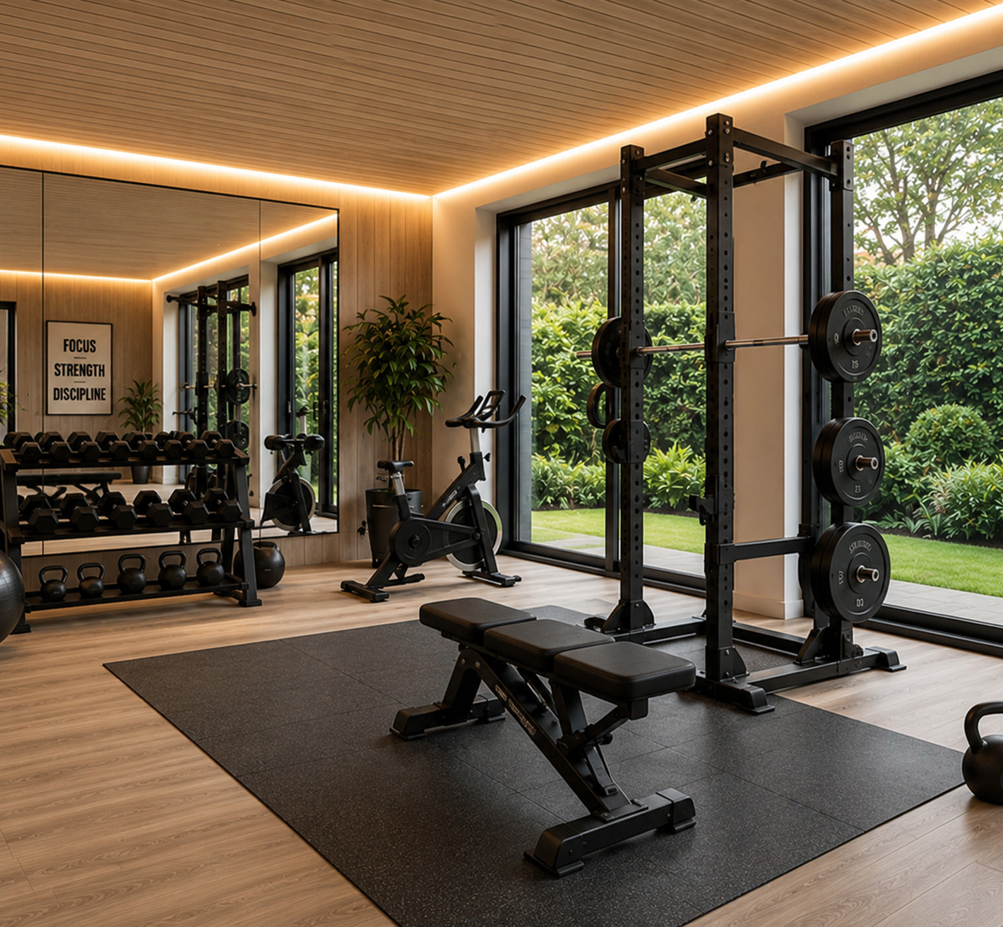Custom gym garden room 1