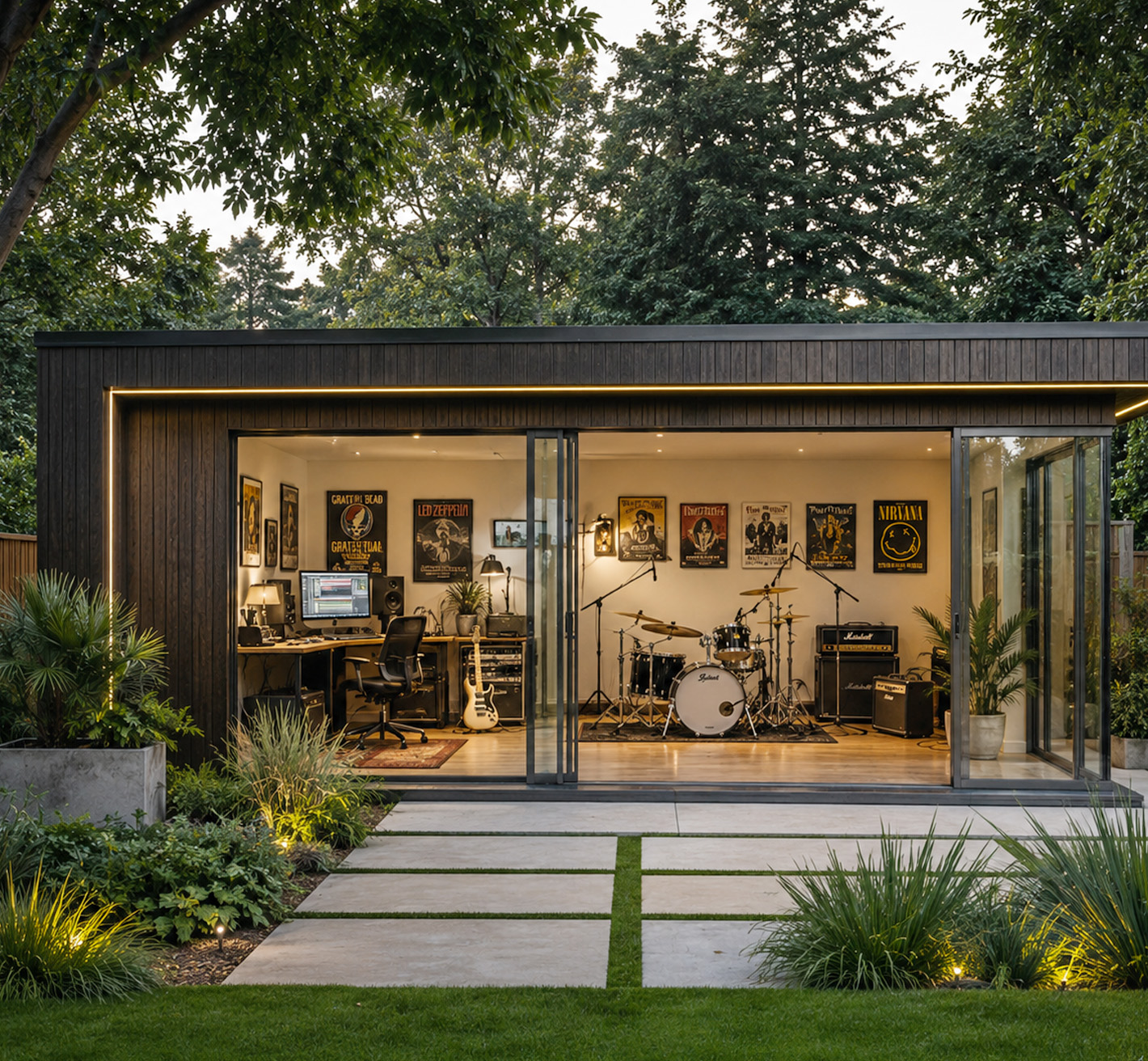 Custom music studio garden room 2