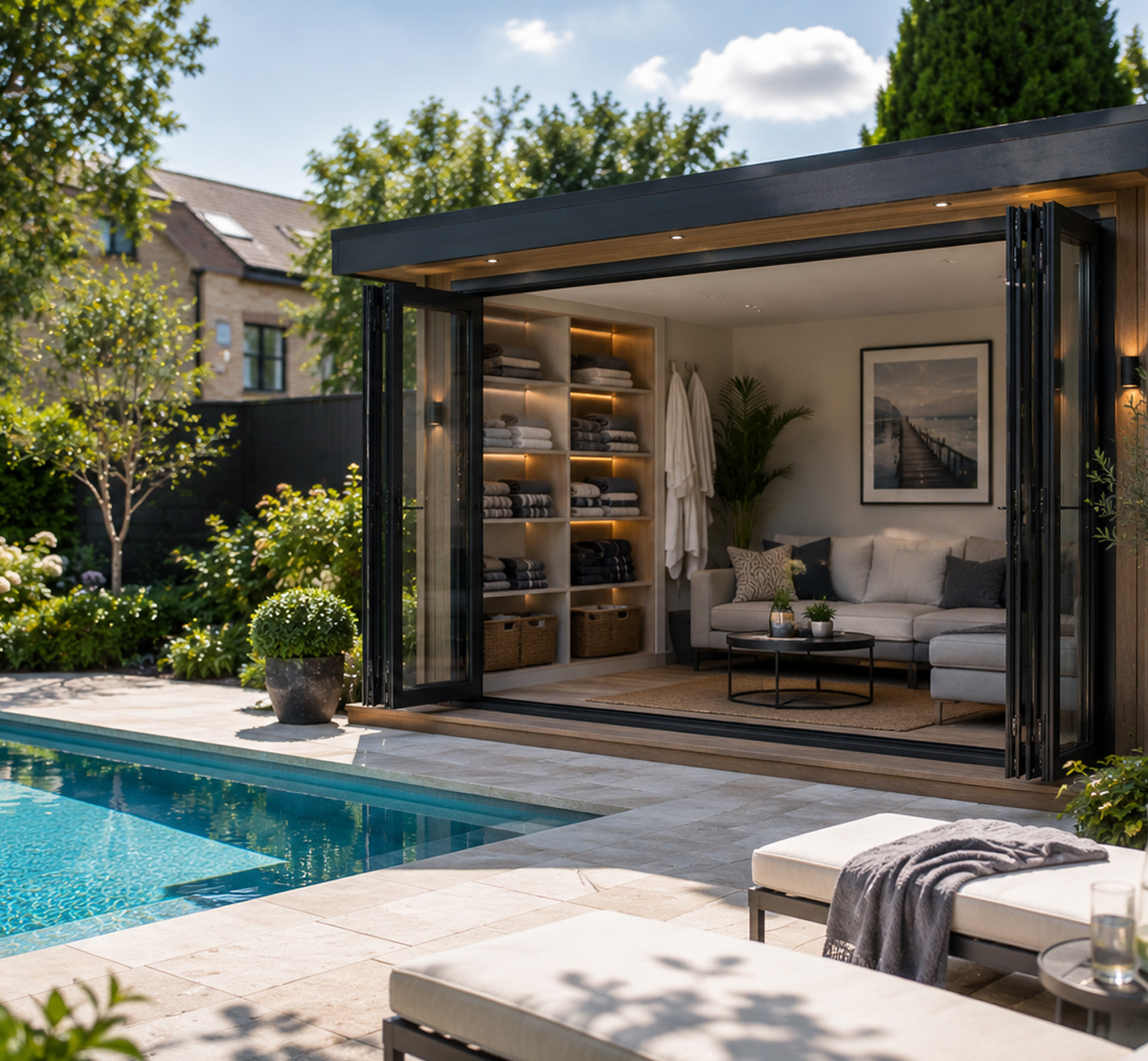 Customised pool garden room 1